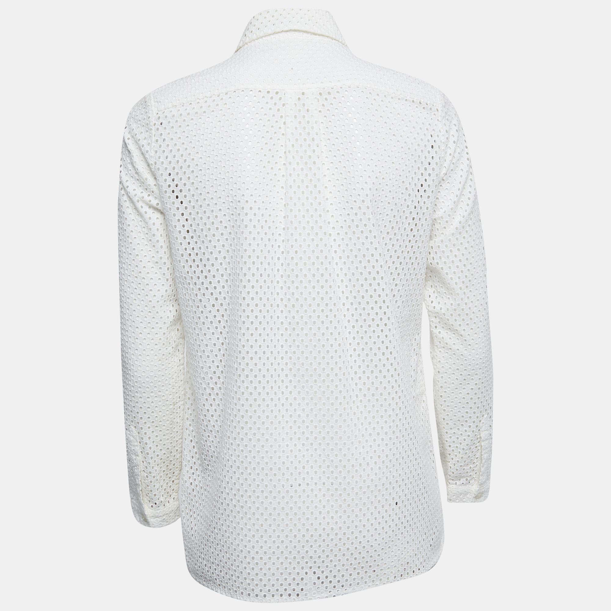 

CH CH White Shirt White Cotton Button Front Shirt Blouse