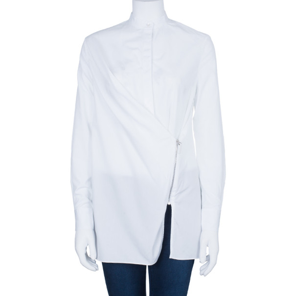 

Chalayan White Poplin Zip Shirt