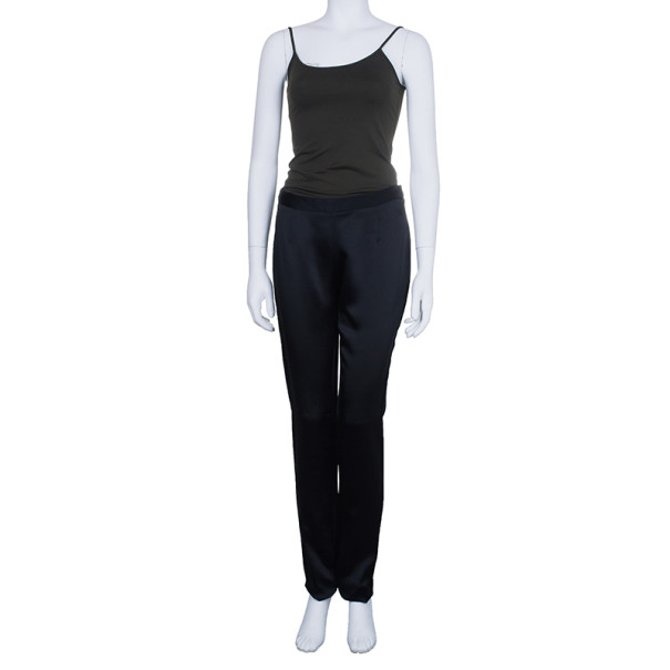 

Chalayan Black Satin Slim Pants