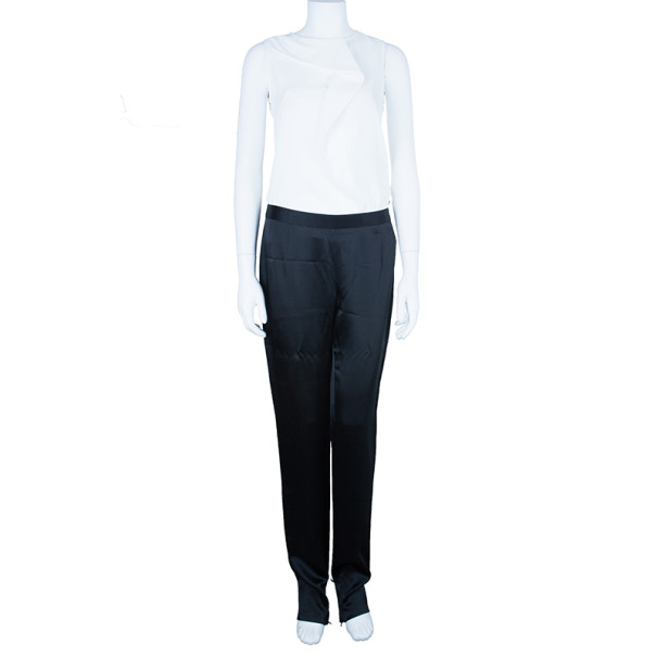 

Chalayan Black Satin Slim Pants