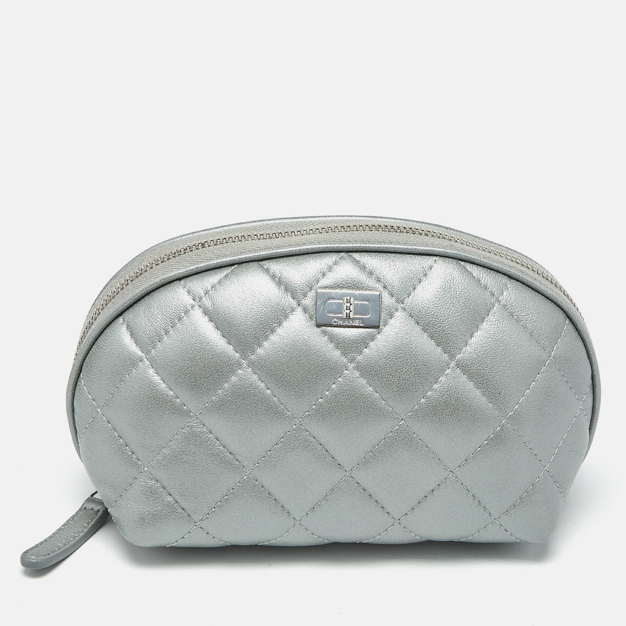 

Chanel Silver Quilted Leather Reissue Cosmetic Pouch
