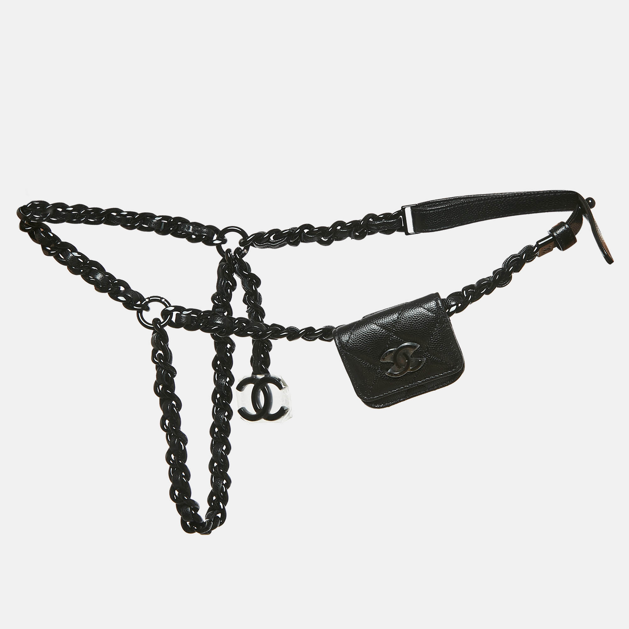 

Chanel Black Caviar Quilted Leather Airpods Pro Belt Case