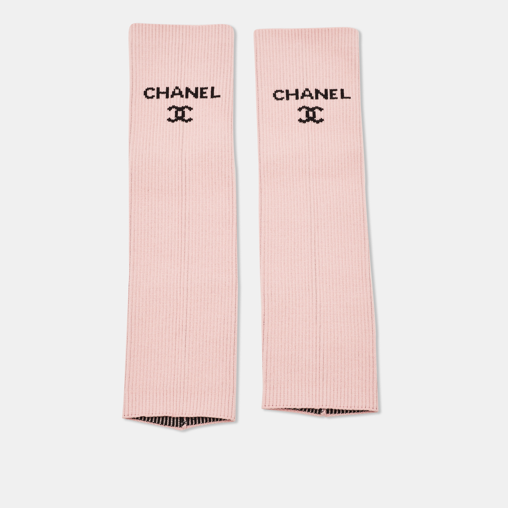 

Chanel Pink CC Knit Leg Warmers