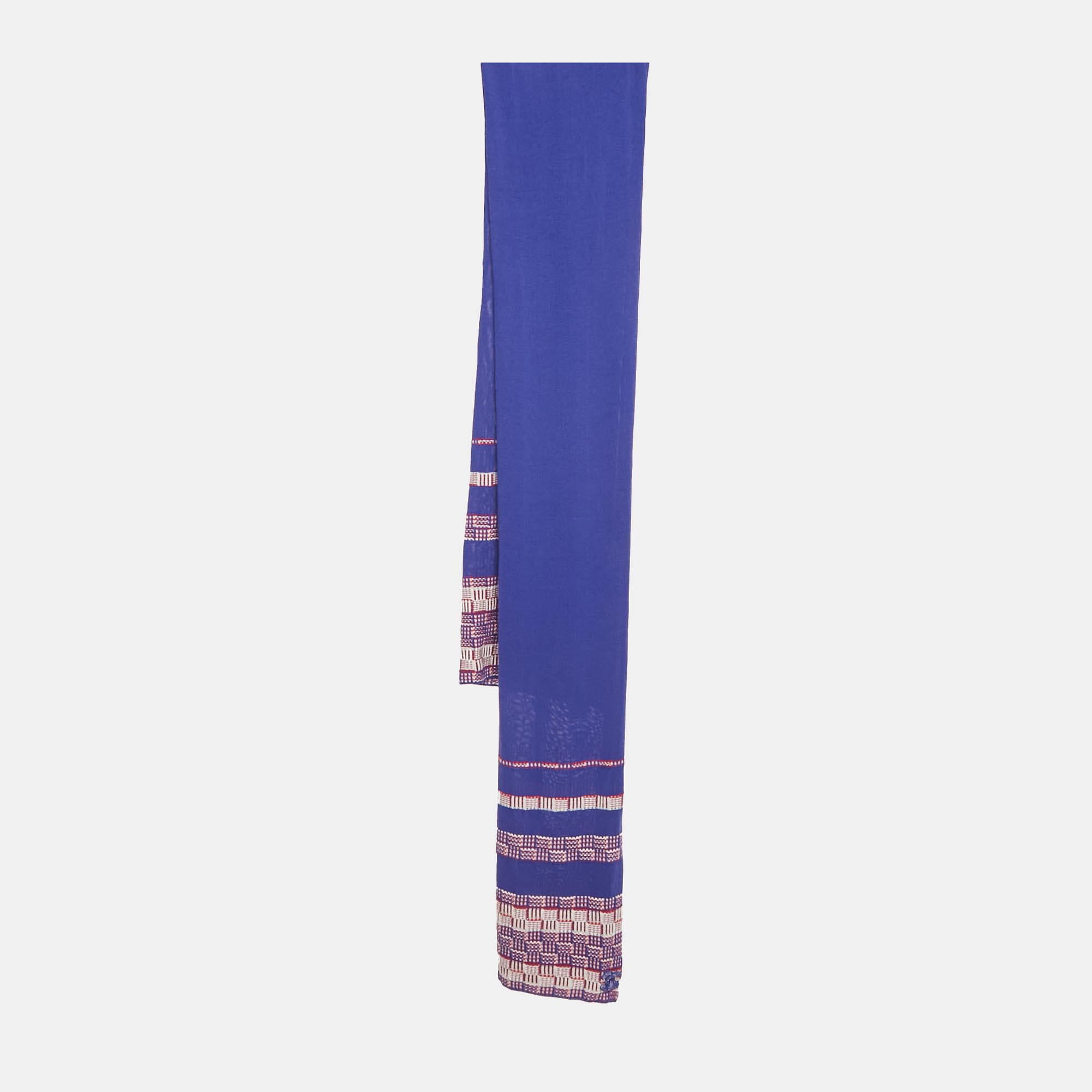 

Chanel Purple Lurex Knit Scarf