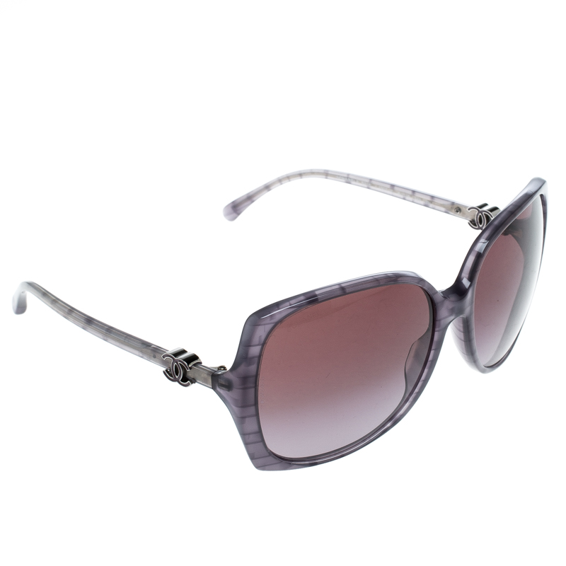 Chanel Grey/ Purple 5216 Oversized Square Sunglasses