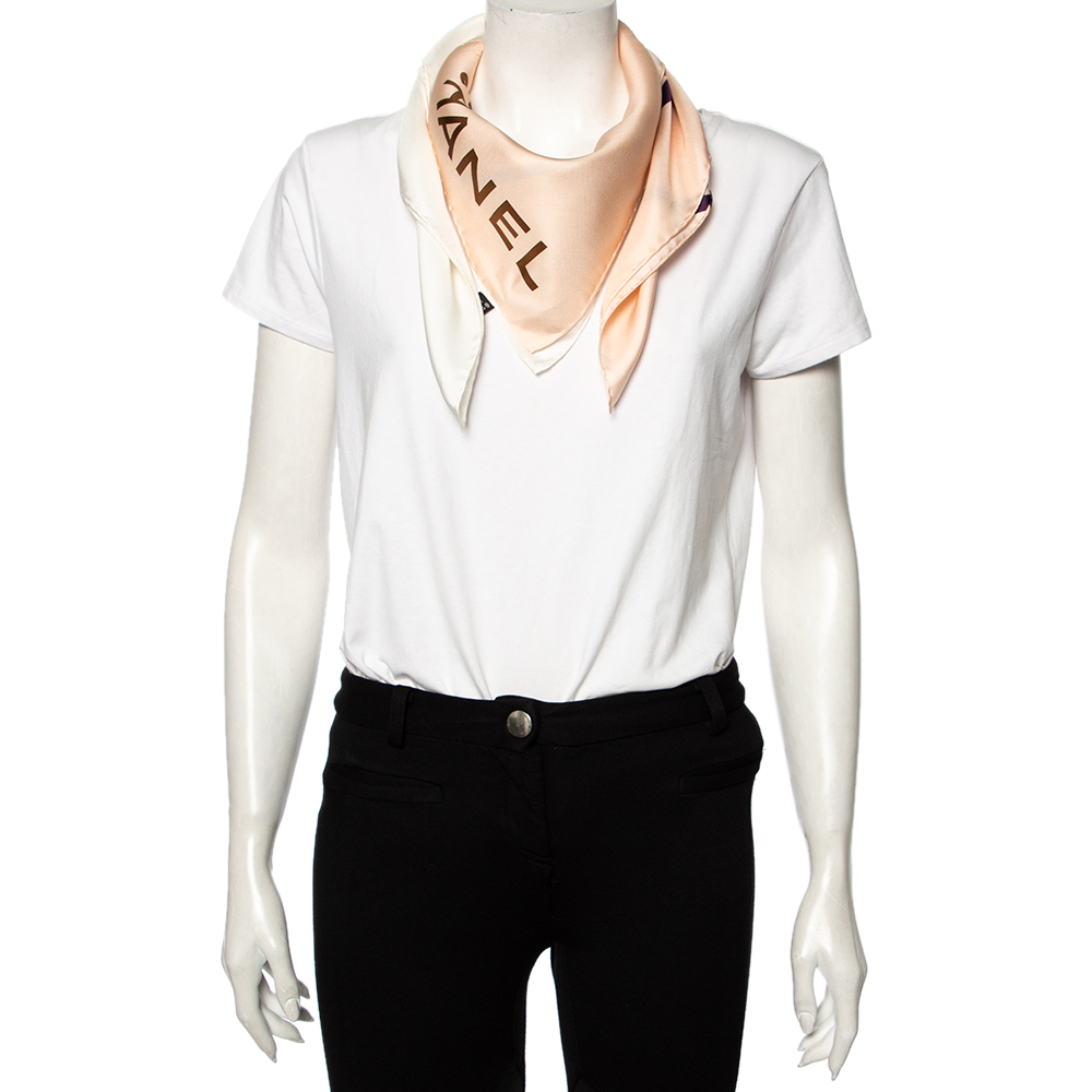 

Chanel Multicolor CC Printed Silk Square Scarf