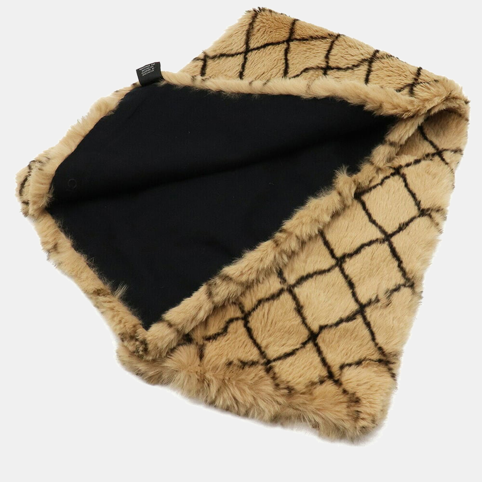 

Chanel Brown Faux Fur/Wool Vintage Scarf, Beige