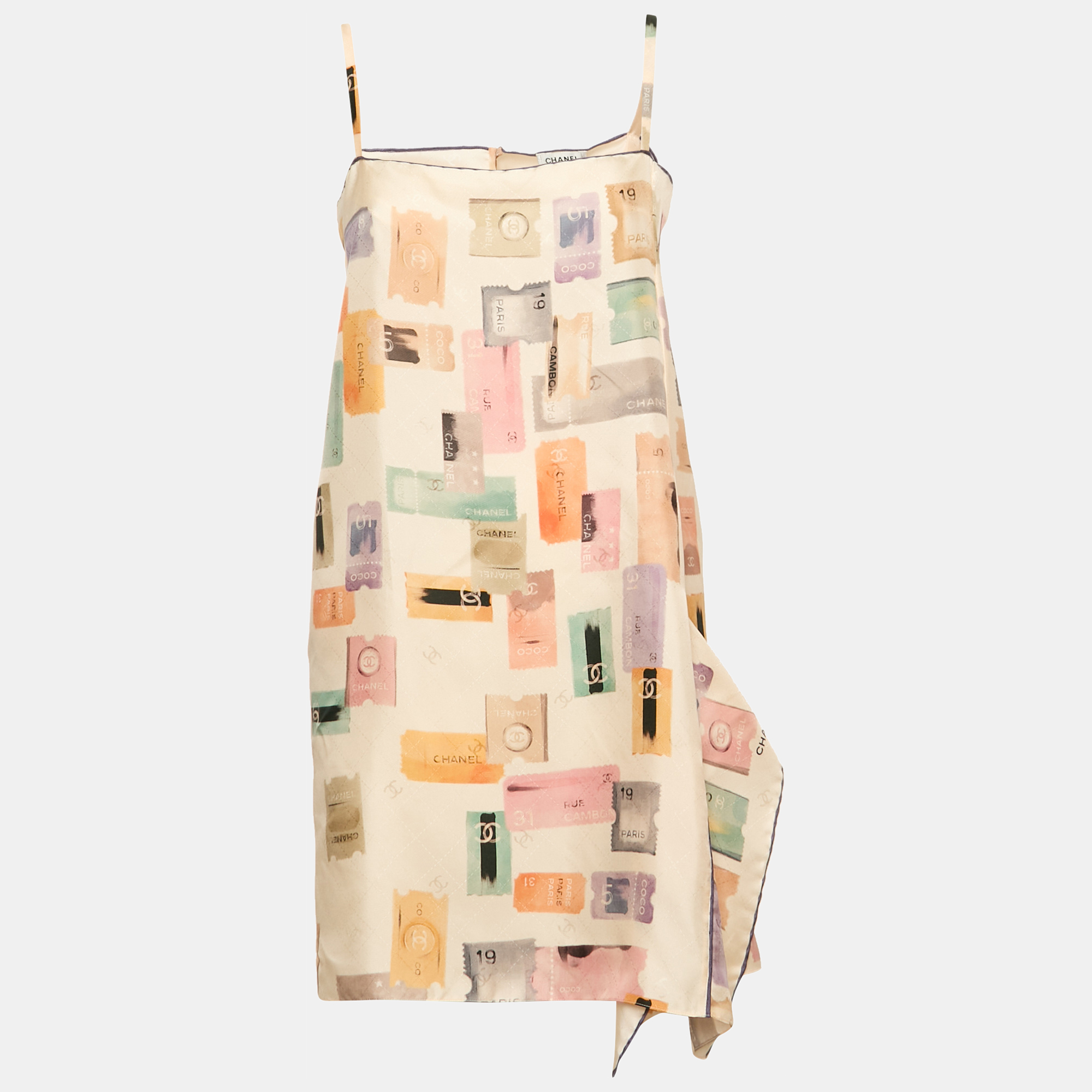 

Chanel Multicolor Printed Silk Sleeveless Mini Dress M