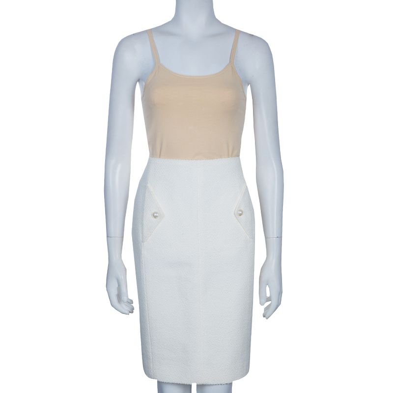 

Chanel Off-white Tweed Skirt, Cream