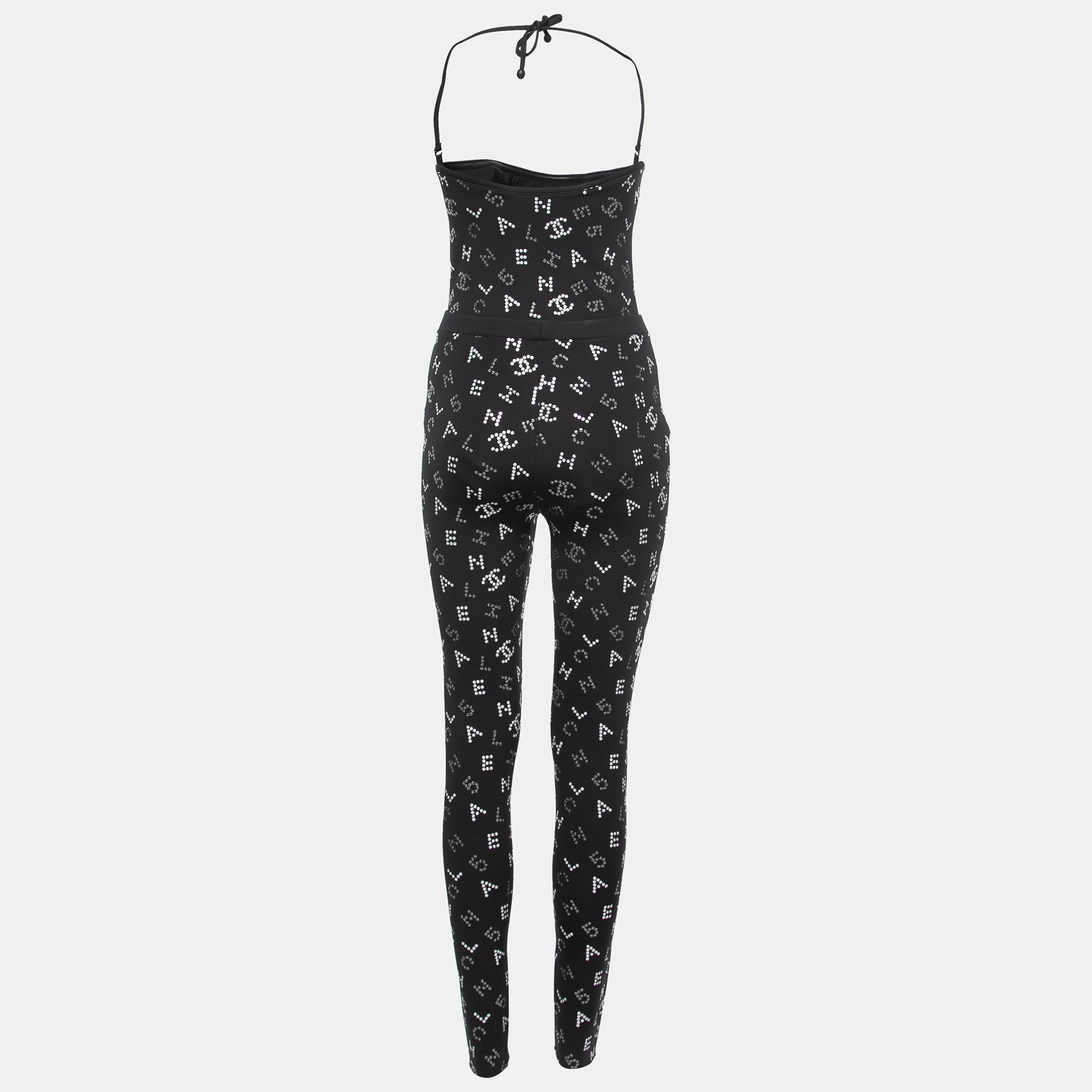 

Chanel Black Neoprene Lesage Sequined Runway Leggings & Bodysuit Set