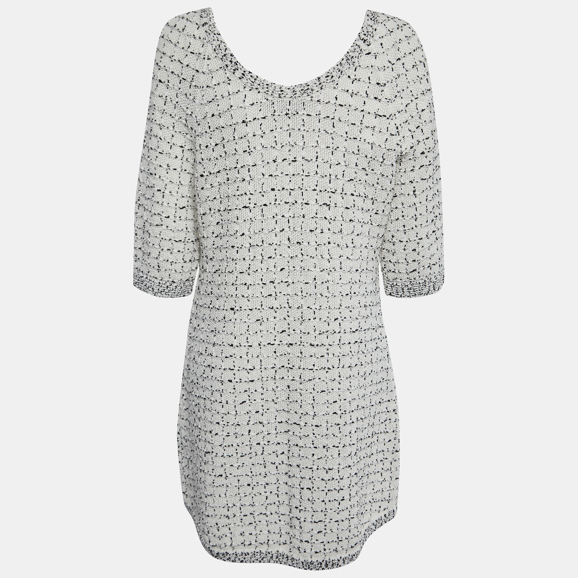 

Chanel White Tweed Pocket Detail Short Dress