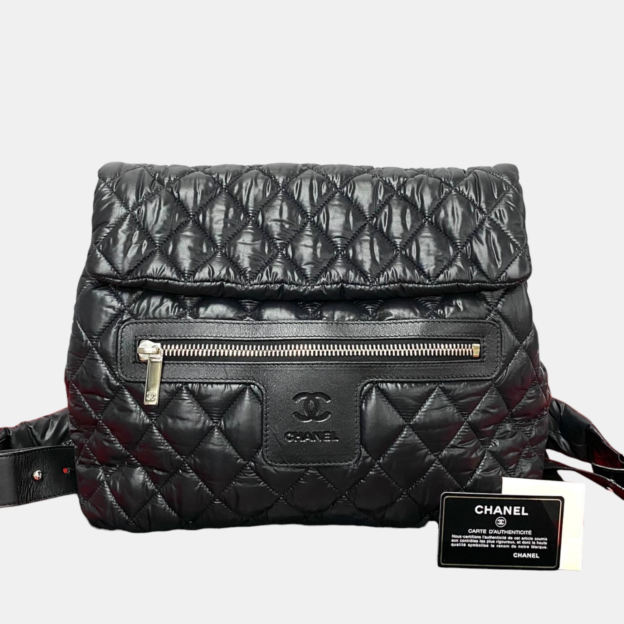 

Chanel Black Nylon Coco Cocoon Backpack