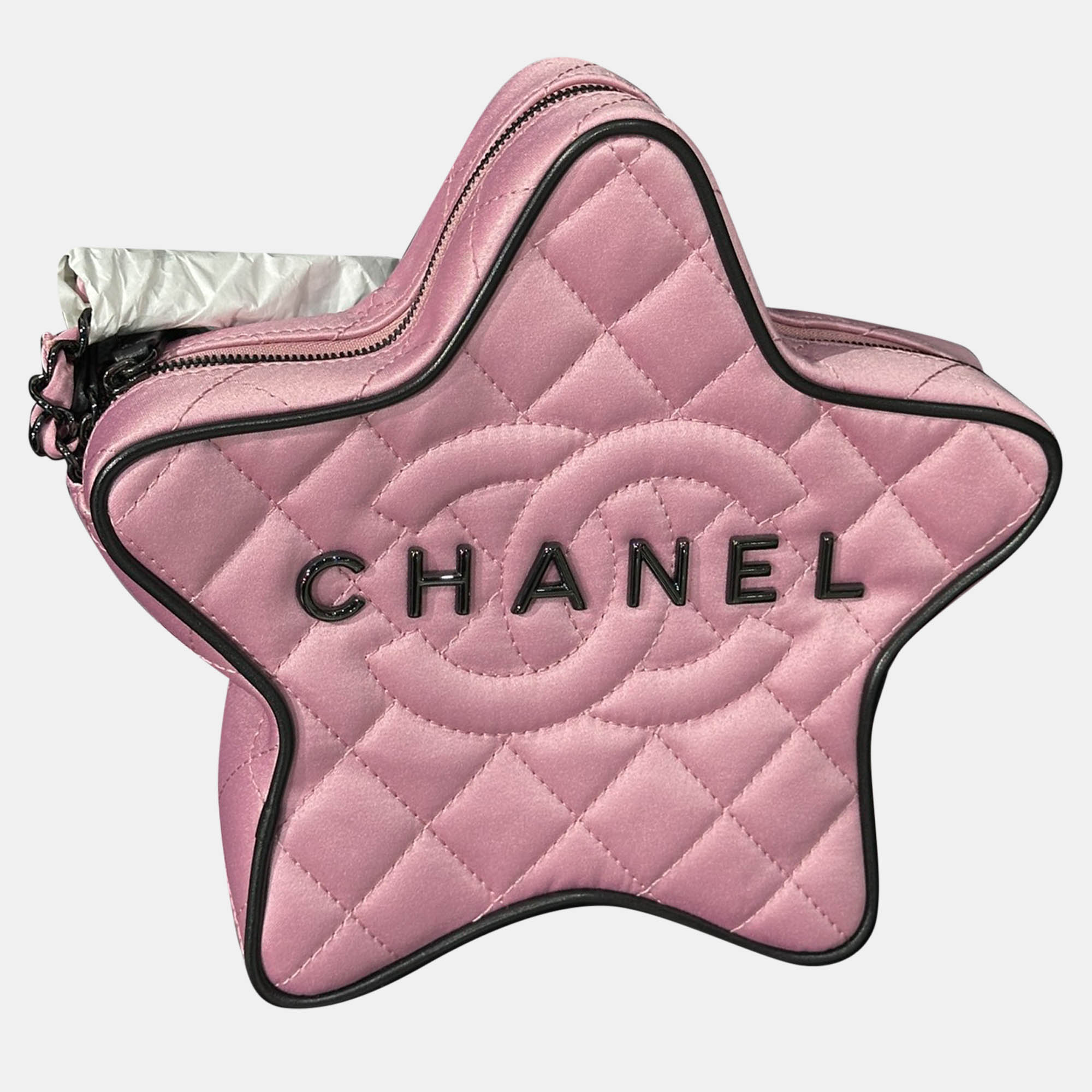 

Chanel Pink Satin Texture Star Bag