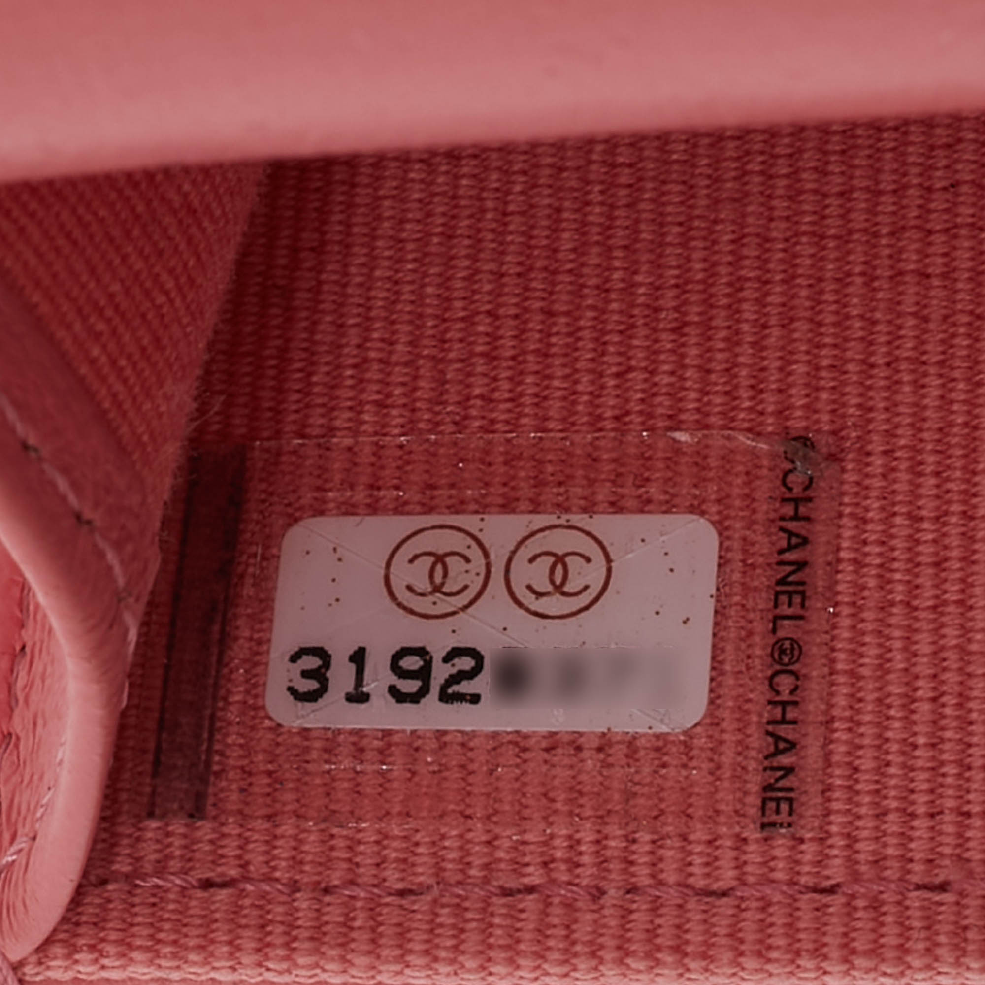 Chanel Pink Quilted Leather CC Charms Card Holder On Chain 