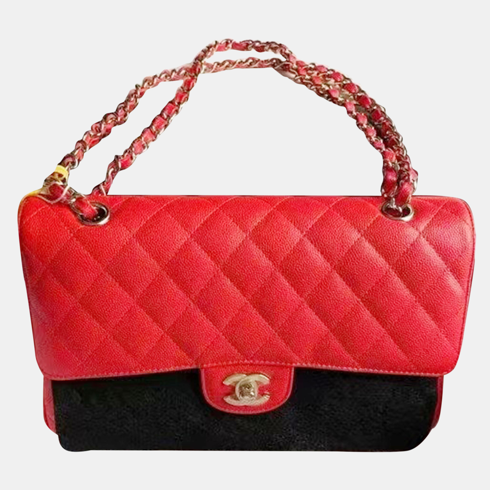 

Chanel Coral Red Caviar Leather Medium Bag