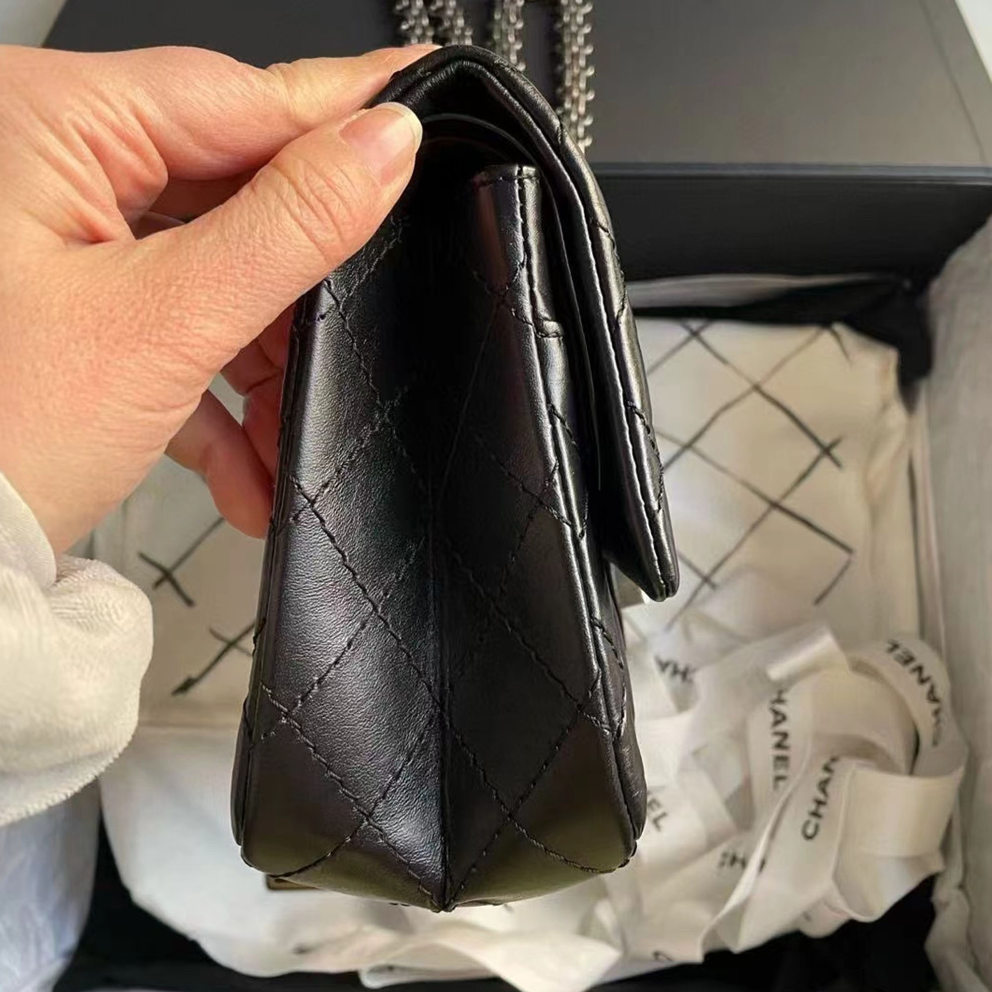 Chanel Black Silver 2.55 Small Bag 