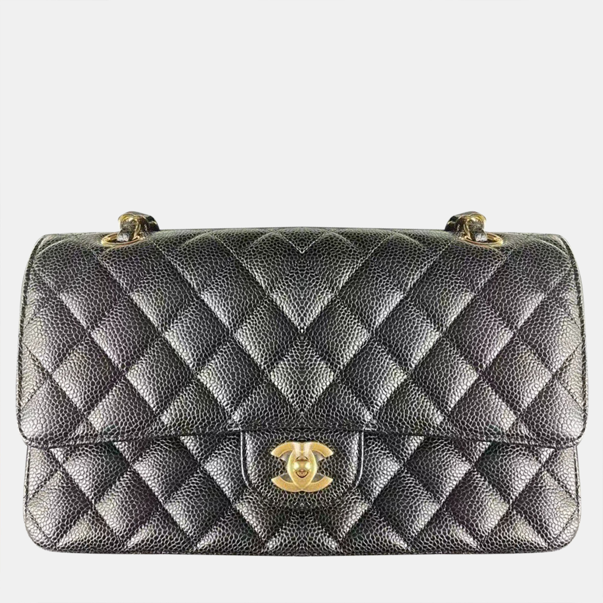 

Chanel Black Caviar Leather Classic Flap Bag