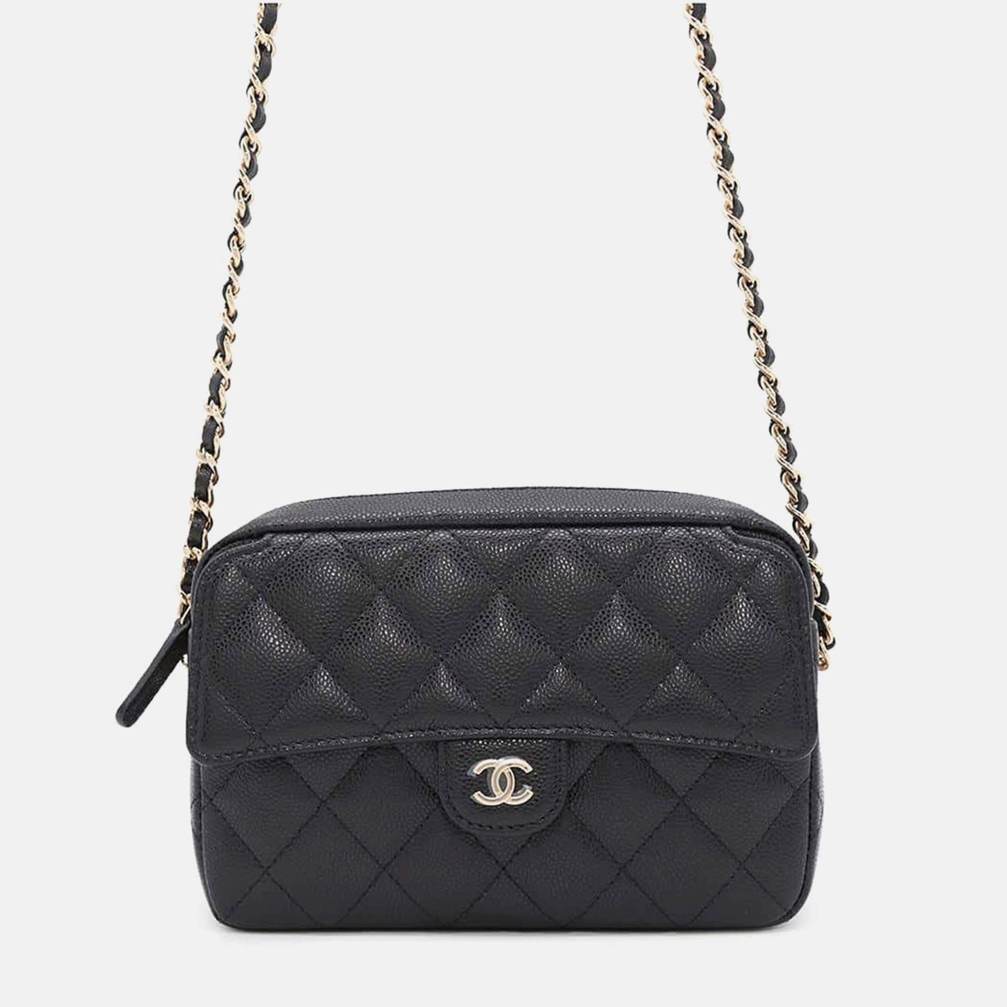 

Chanel Black Caviar Leather Chain Shoulder Bag