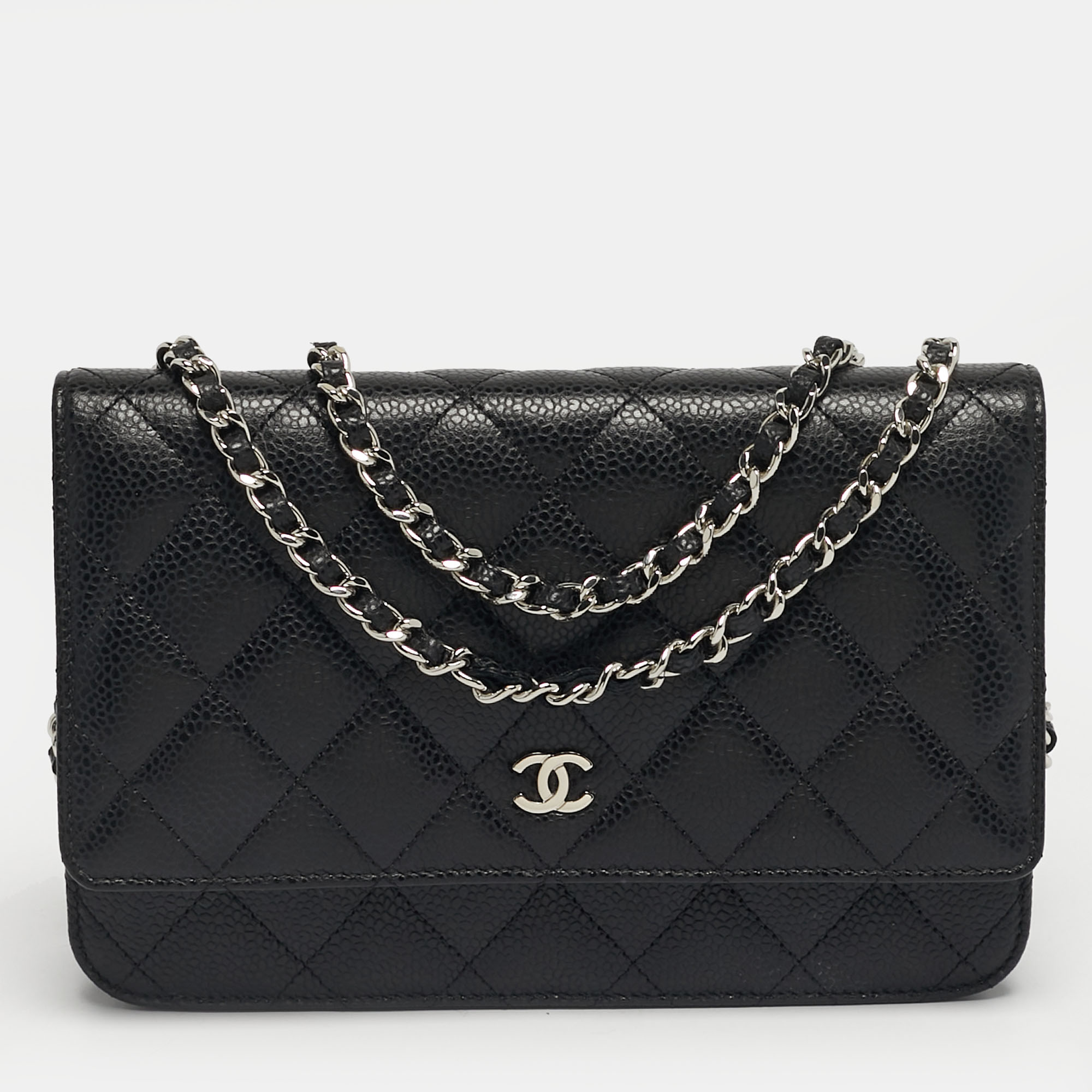 

Chanel Black Quilted Caviar Leather Classic Wallet on Chain