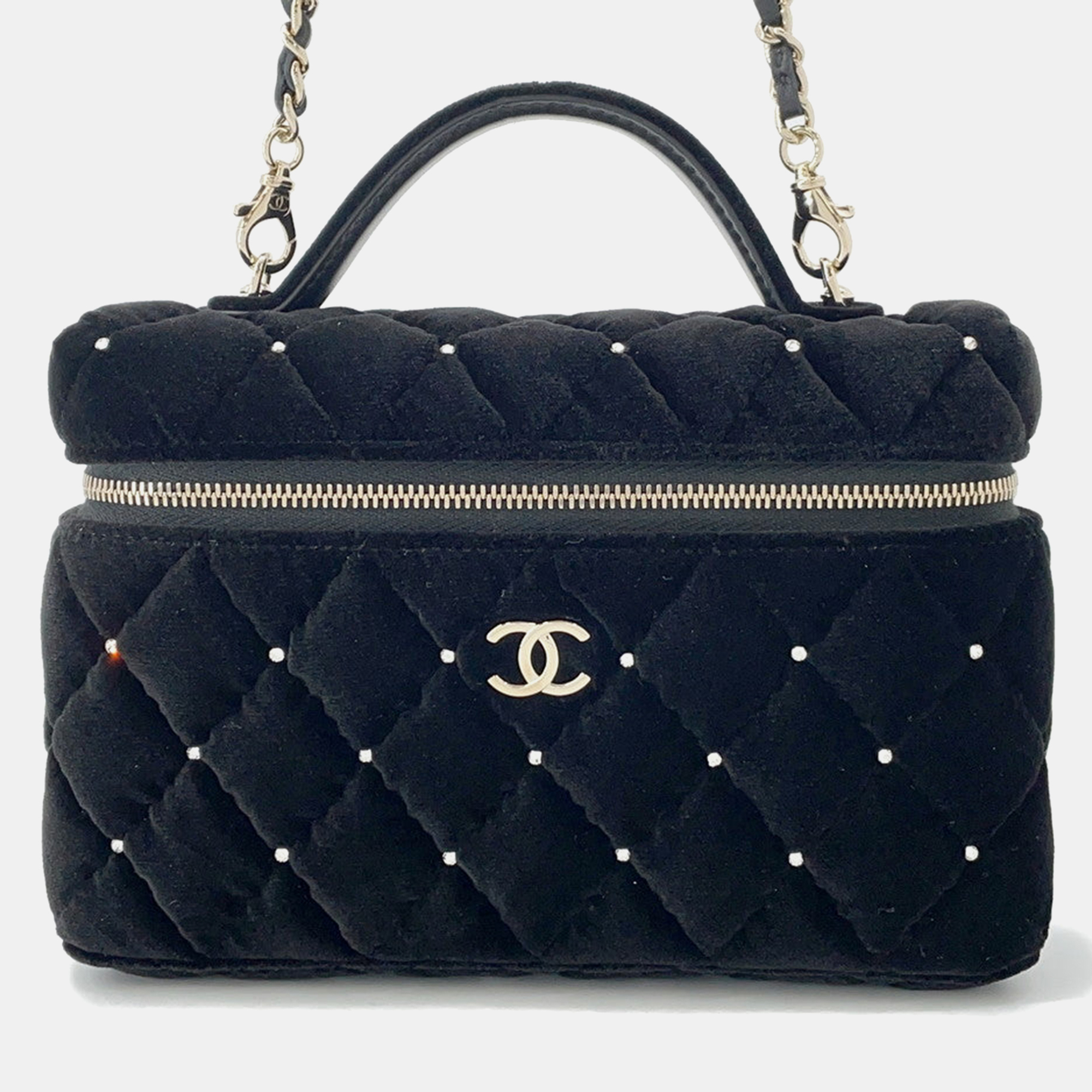 

Chanel Vanity Case Black Velvet Strass