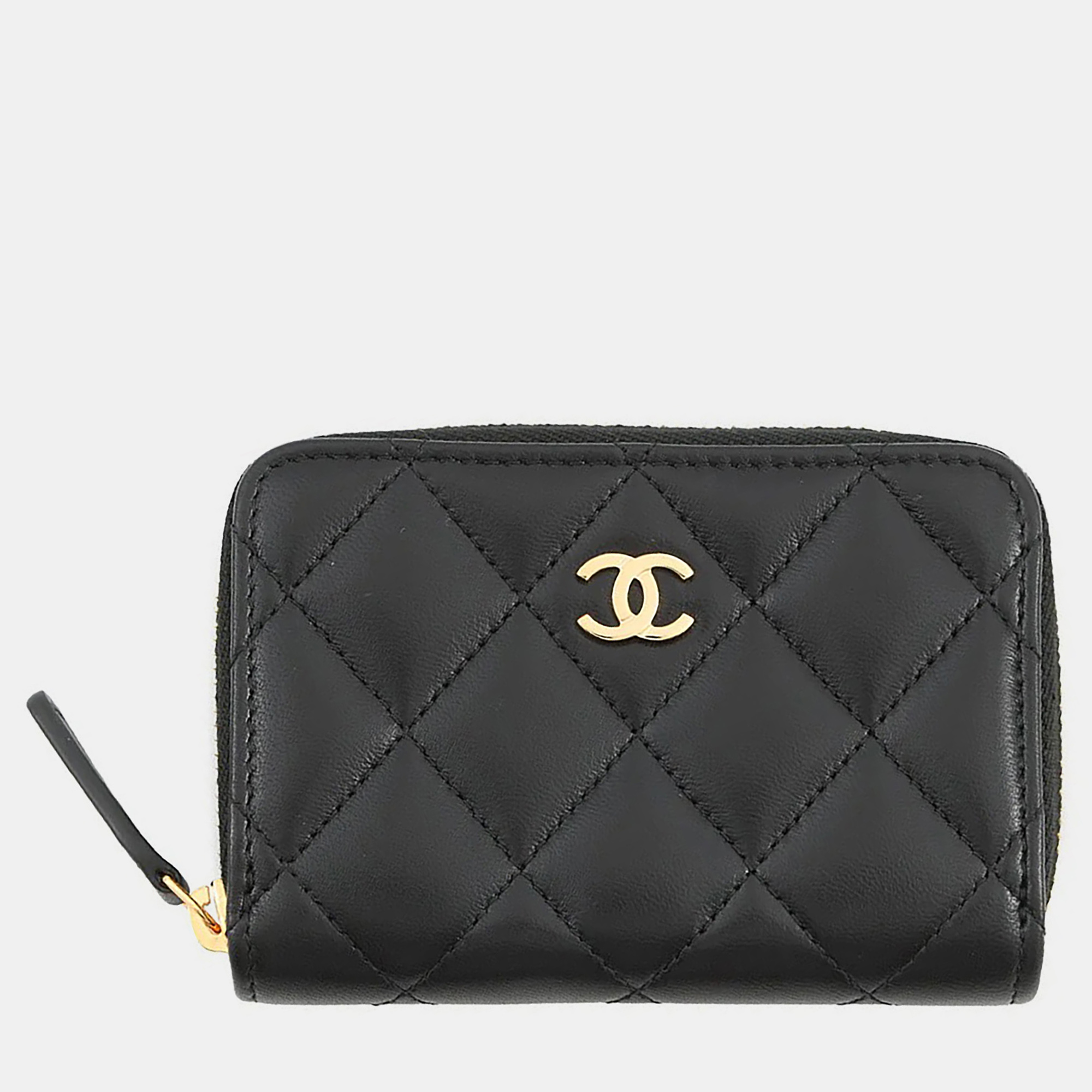 

Chanel Matelasse Classic Zip Coin Purse Black Lambskin
