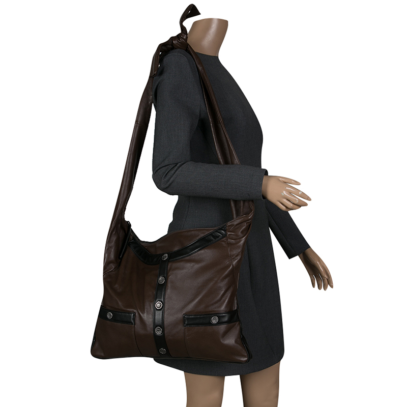 

Chanel Dark Brown Leather Large Girl Chanel Bag