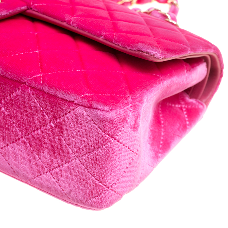 Chanel Vintage Classic Double Flap Bag Quilted Caviar Medium Pink 5153682