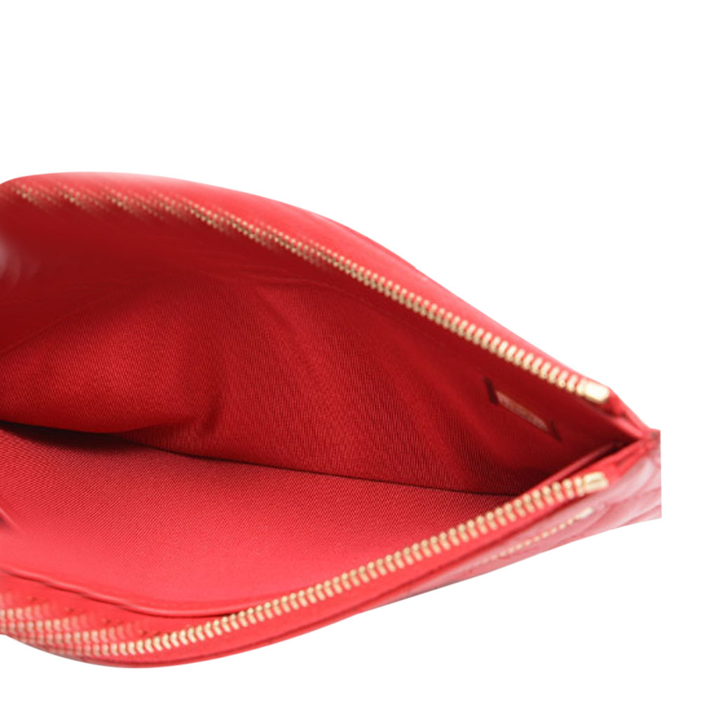 

Chanel Red Lambskin Leather Flat Wallet