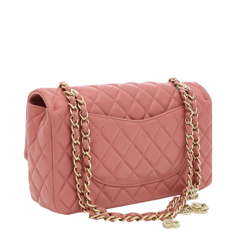 

Chanel Pink/Champagne Gold Quilted Leather Shoulder Bag