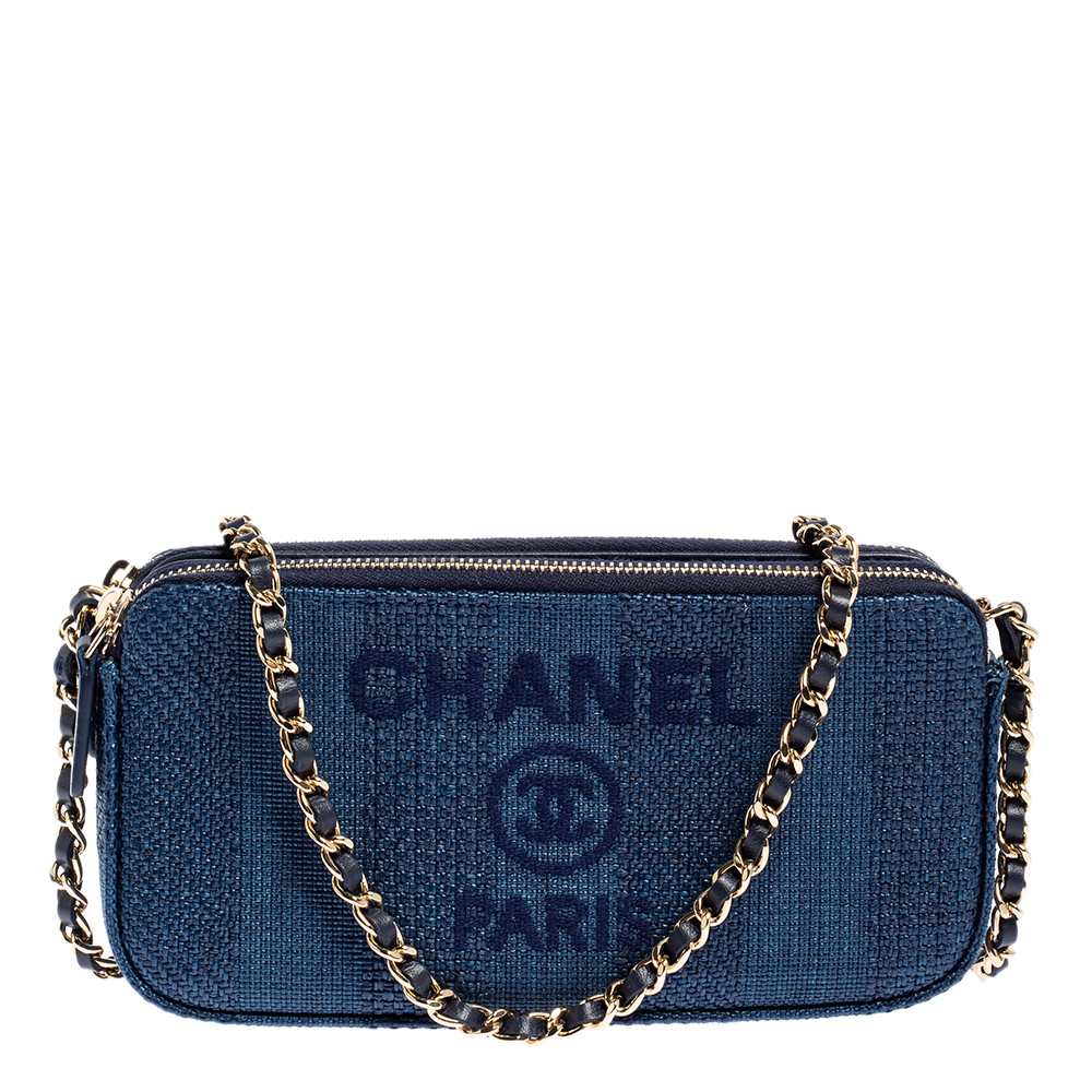 denim chanel clutch