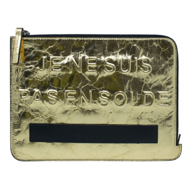 Pre Owned Chanel Gold Medium Feminine Pouch