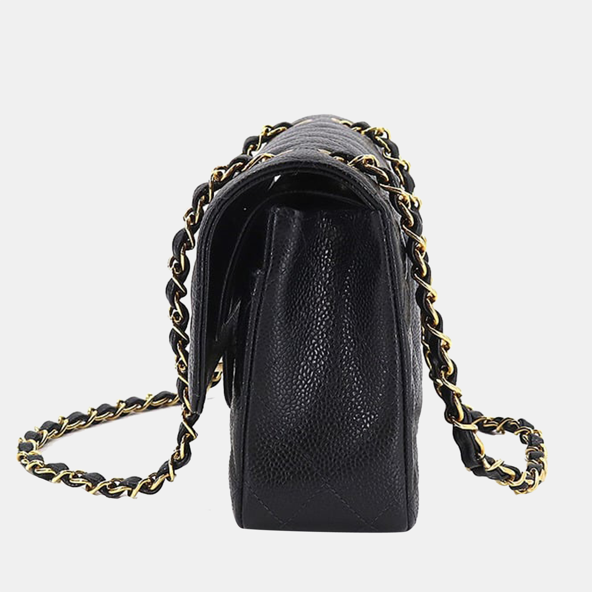 

Chanel Black Caviar Leather Classic Double Flap  Chain Shoulder Bag