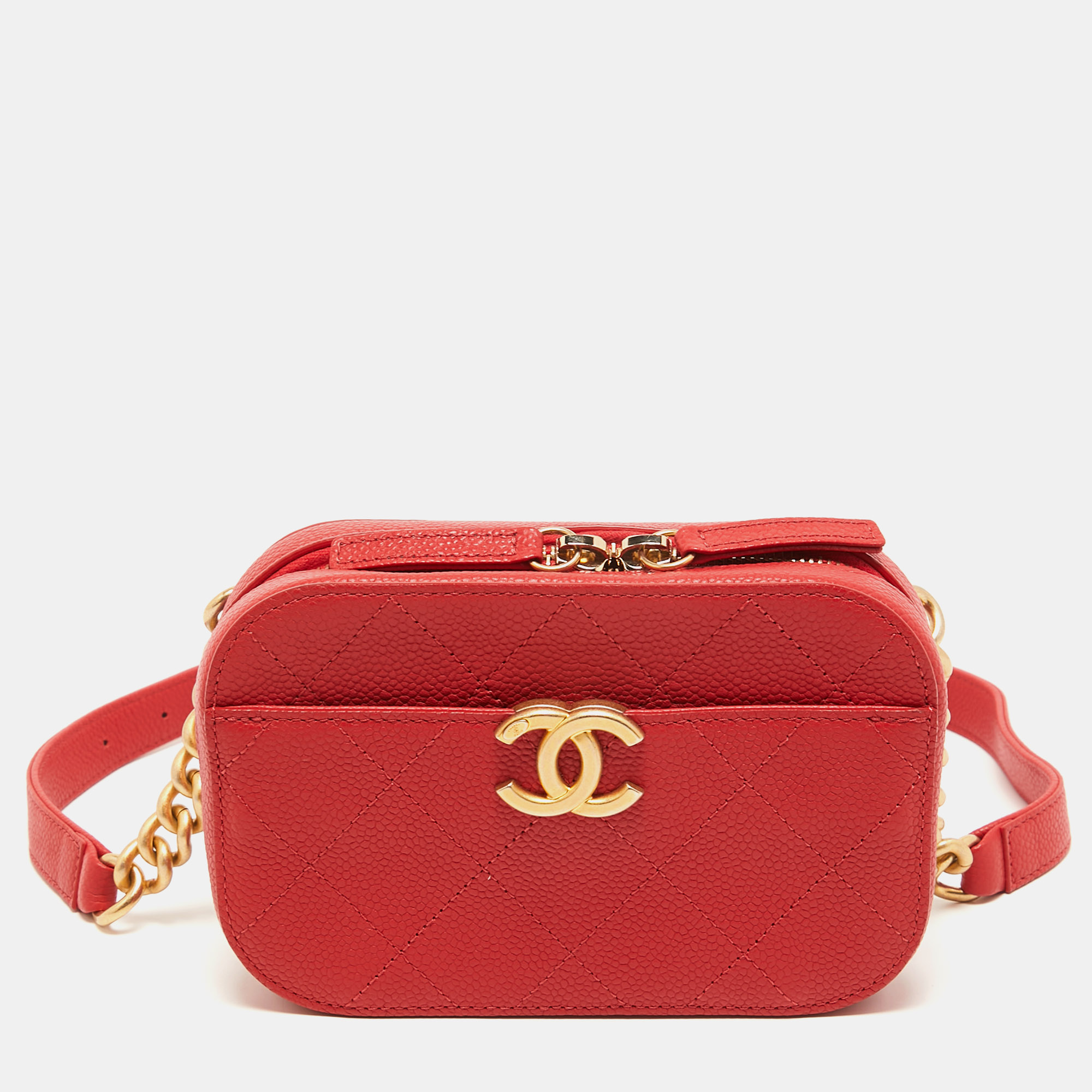 Chanel Red Quilted Leather CC Waist Bag Chanel | TLC