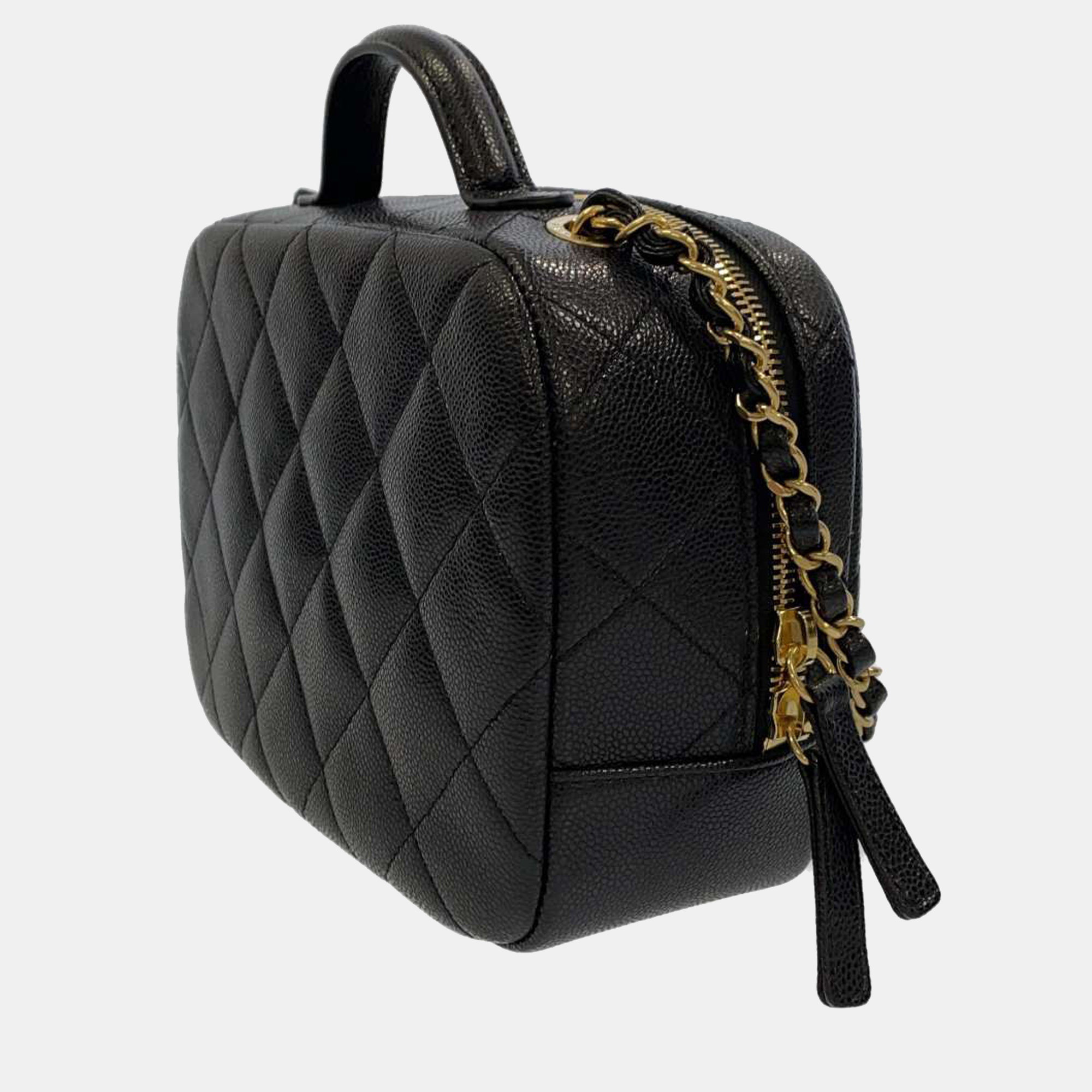 

Chanel Black Leather CC Vanity Case Shoulder Bag
