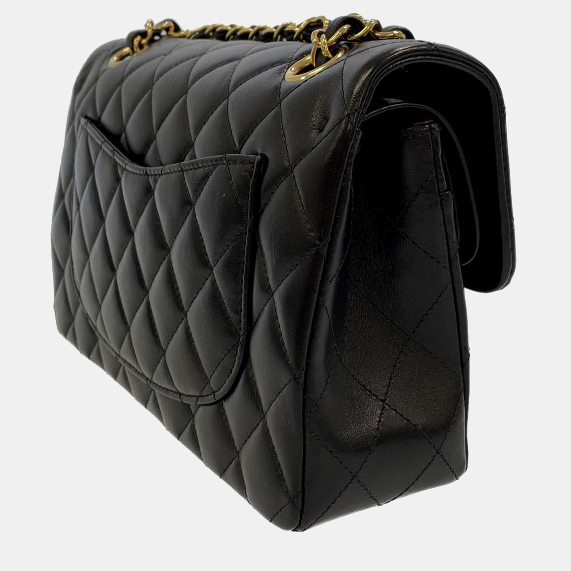 

Chanel Black Leather Classic Small Double Flap Shoulder Bag
