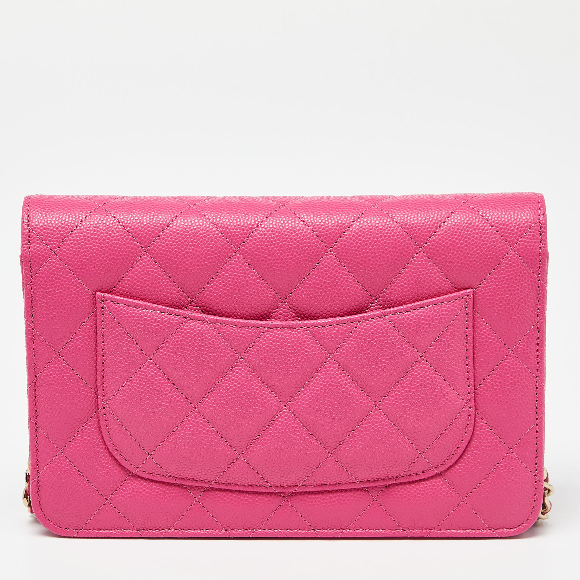 Chanel Classic Quilted WOC Crossbody Bag Light Pink in Leather with  Gold-tone - US