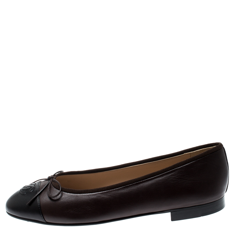 brown leather flats