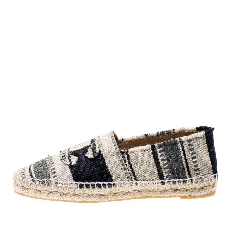 

Chanel Multicolor Tweed CC Espadrilles Size, Beige