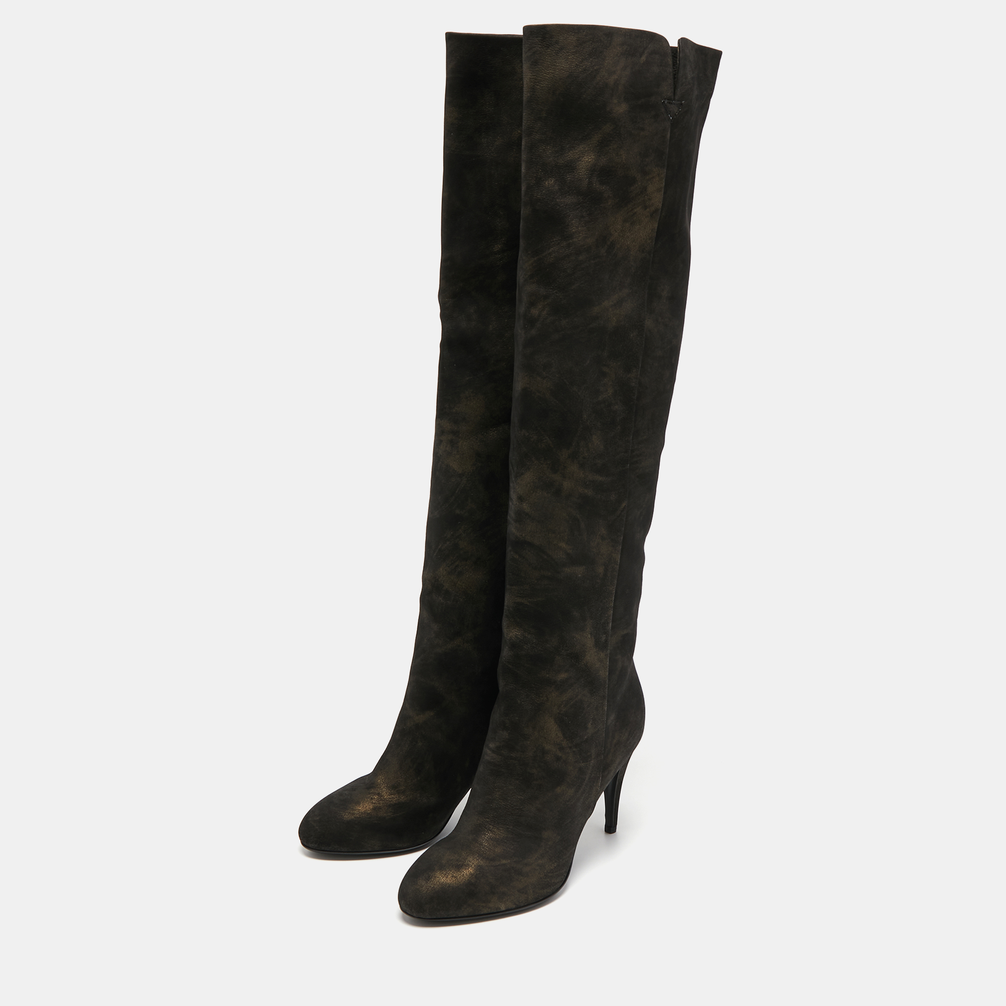 

Chanel Two Tone Suede Knee Length Boots Size, Brown