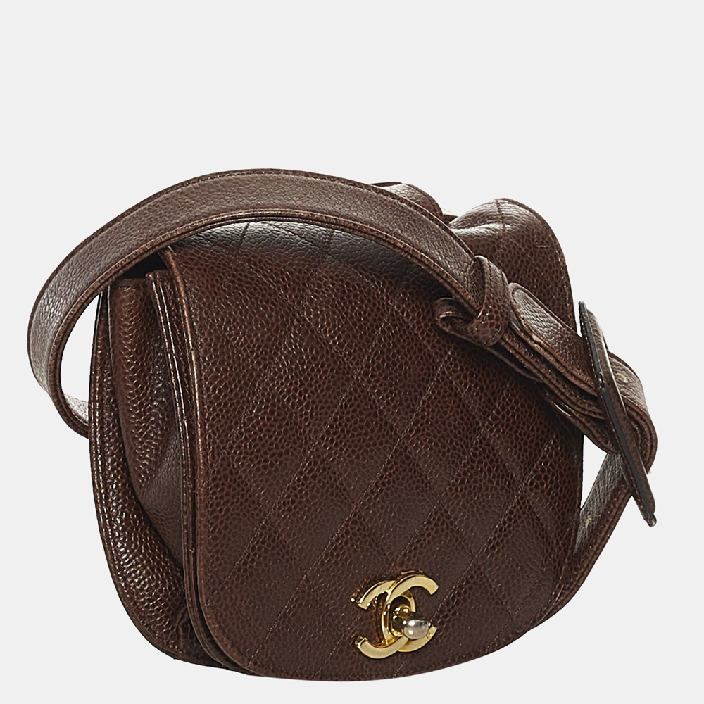 

Chanel Brown Matelasse Caviar Belt Bag