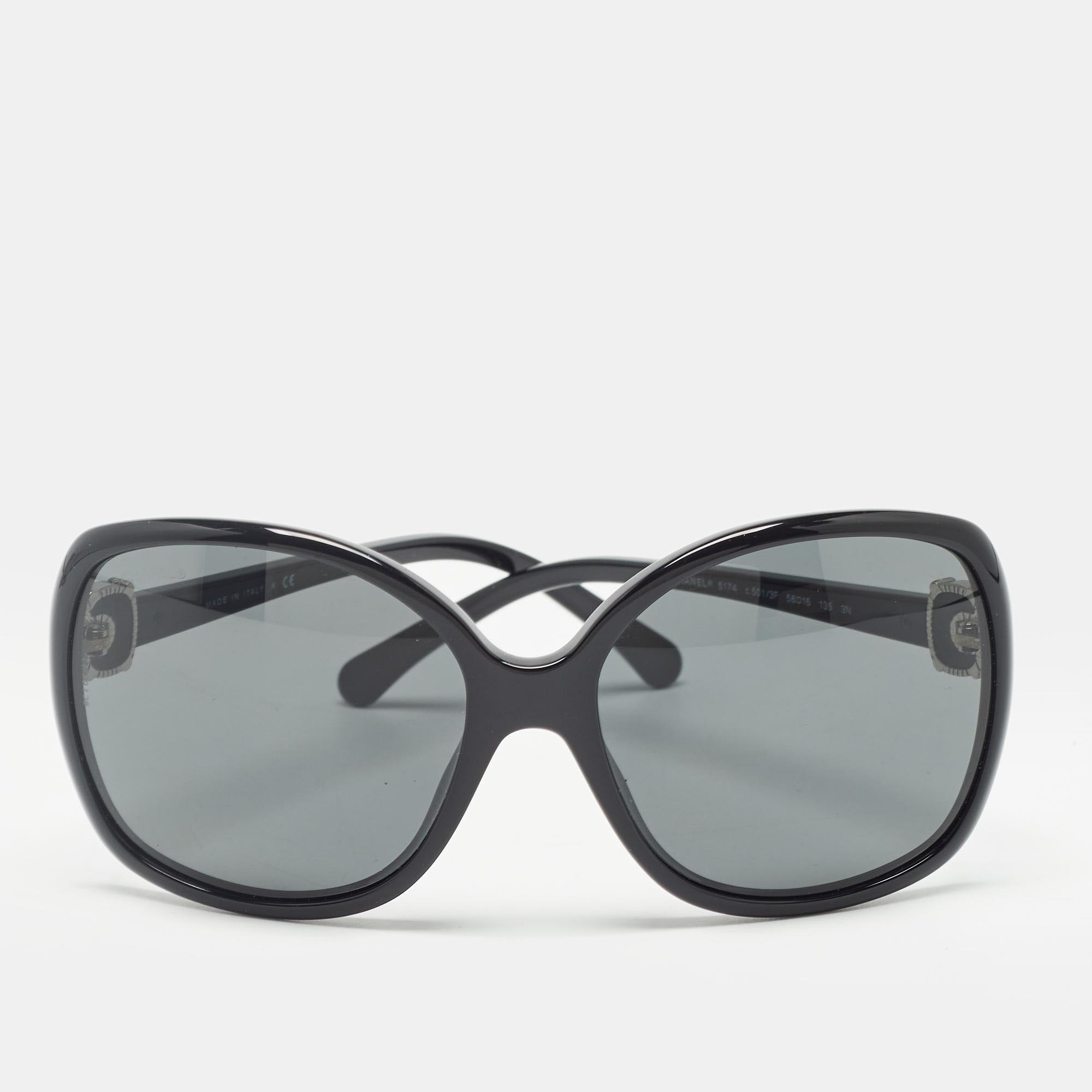 

Chanel Black CC Frame Oversized Sunglasses