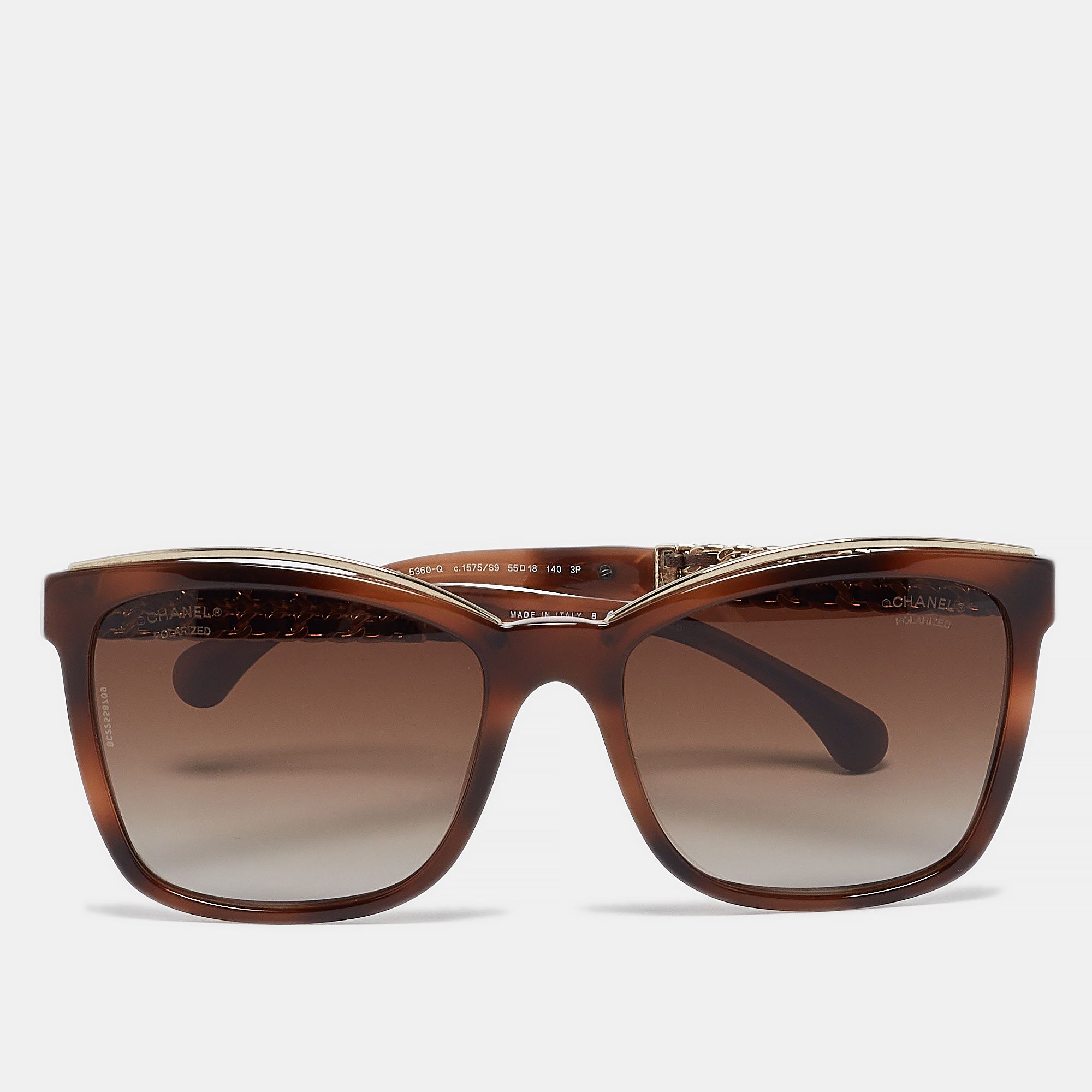 

Chanel Brown/Gold Gradient Chain link Square Sunglasses