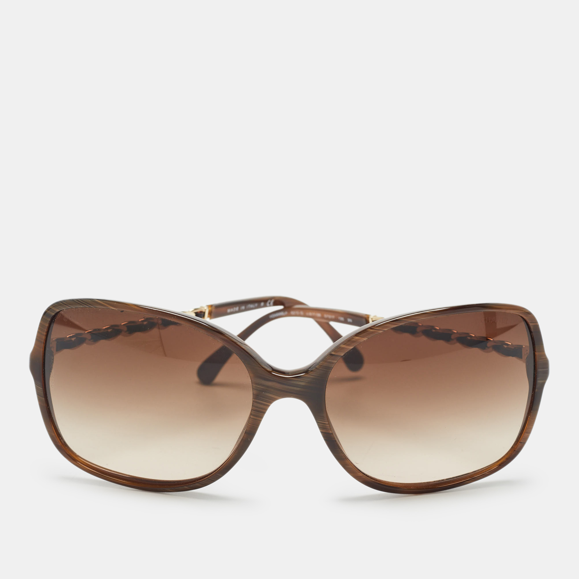 

Chanel Brown Gradient 5210-Q Chain Square Sunglasses