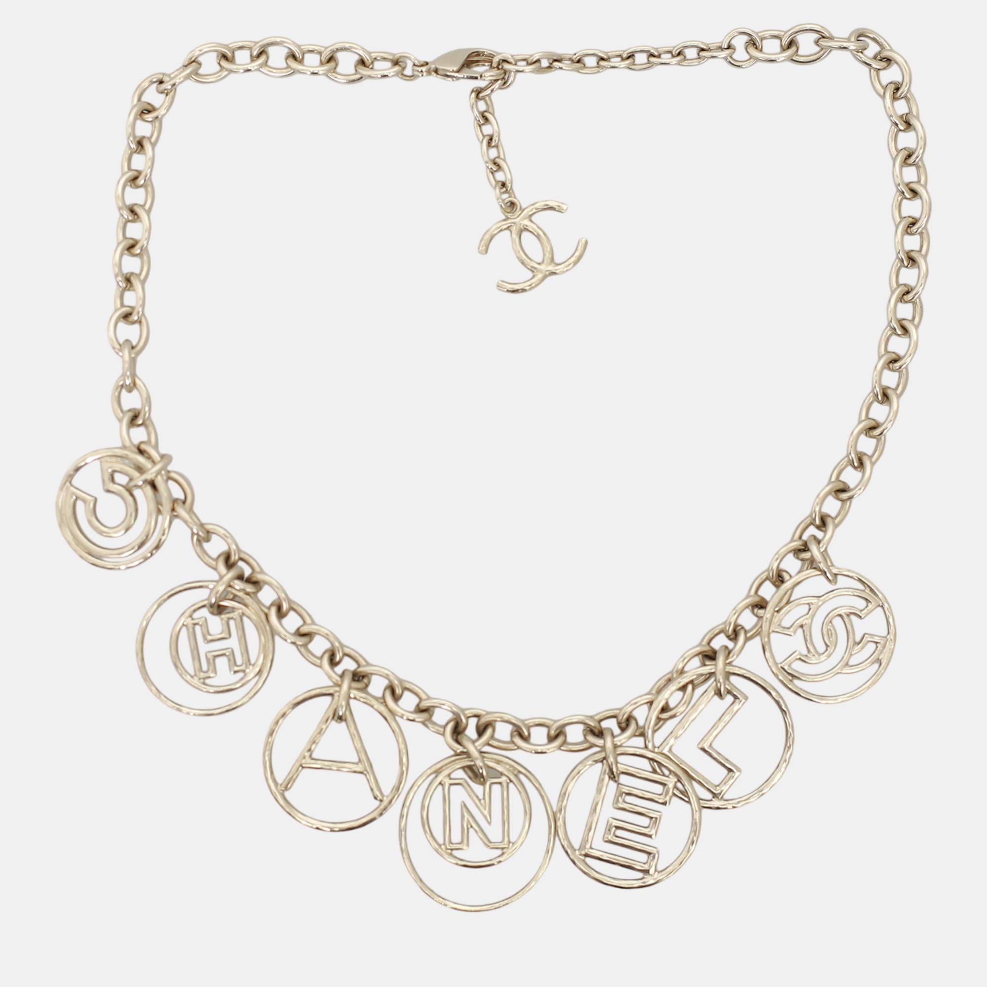 

Chanel Gold Logo Chain Necklace