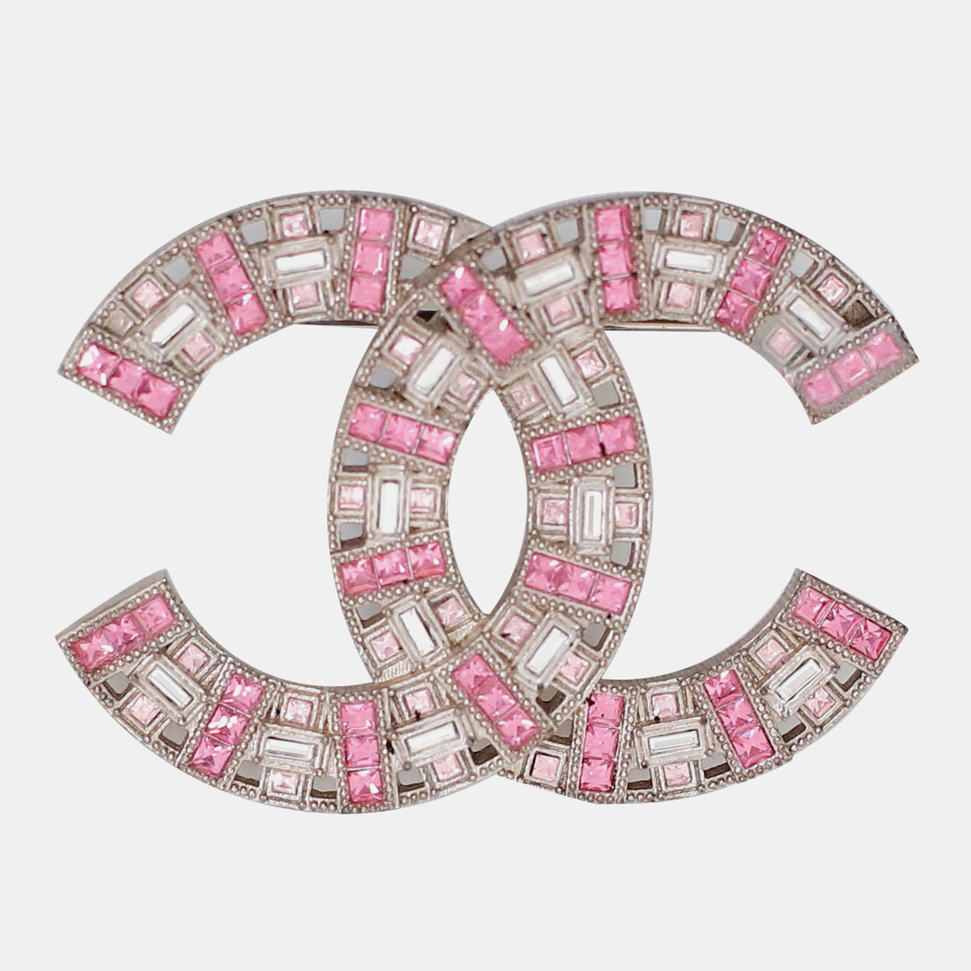 Pre-owned Chanel Cc Rhinestone Brooch