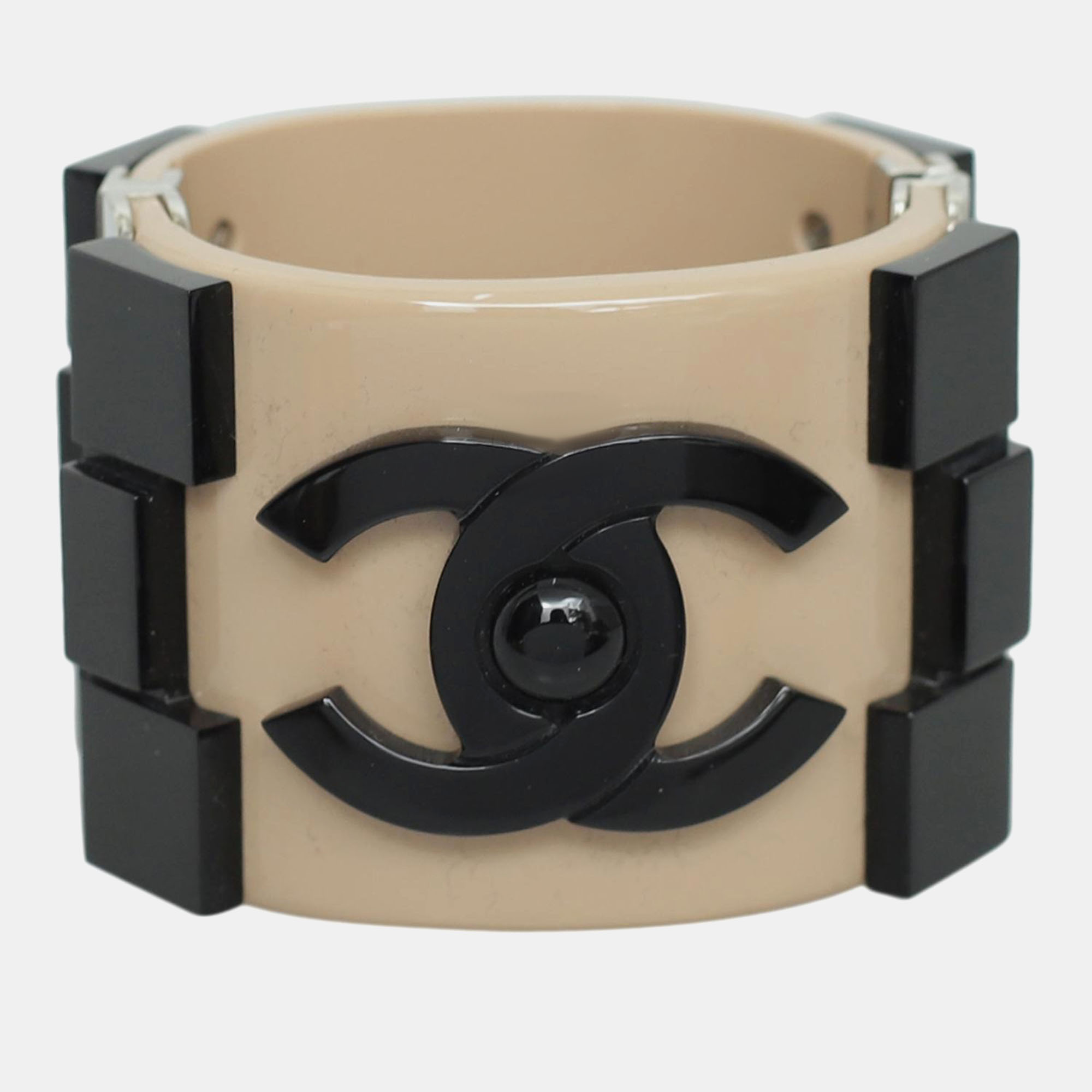 

Chanel CC Boy Brick Cuff Bracelet, Beige