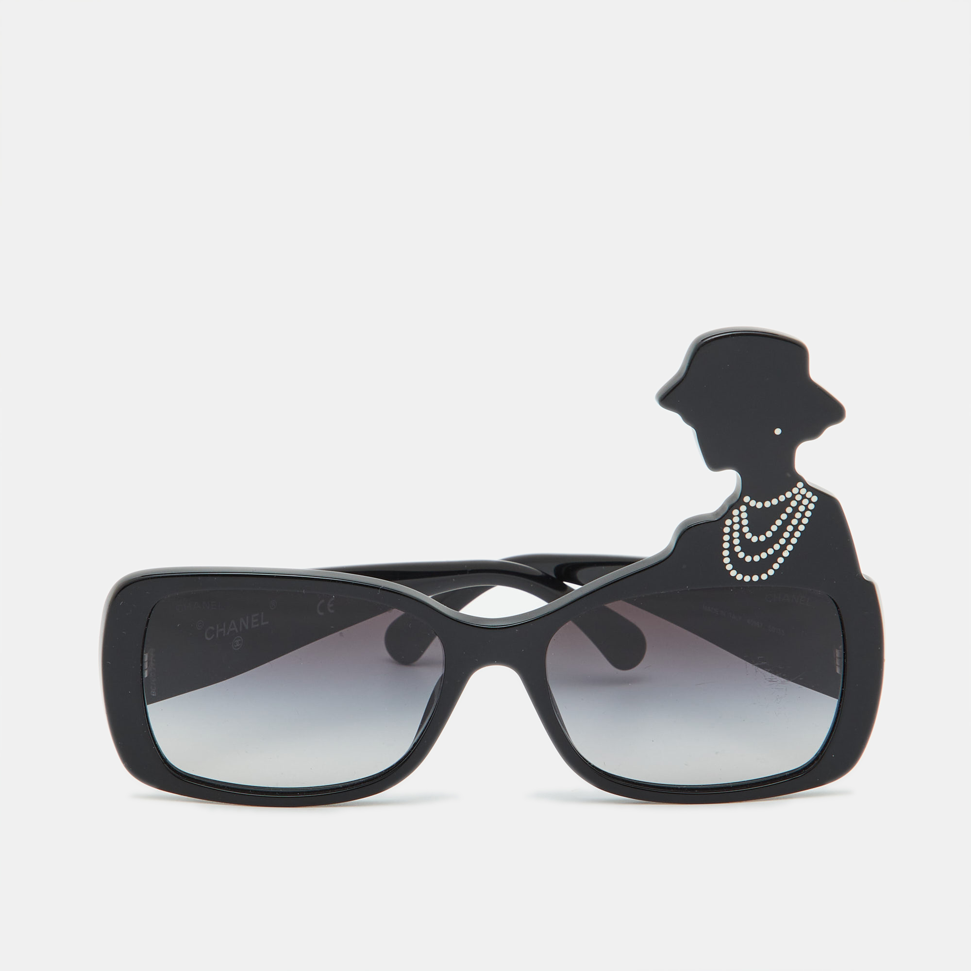 

Chanel Black/Black Gradient 40987 Coco Silhouette Rectangular Sunglasses