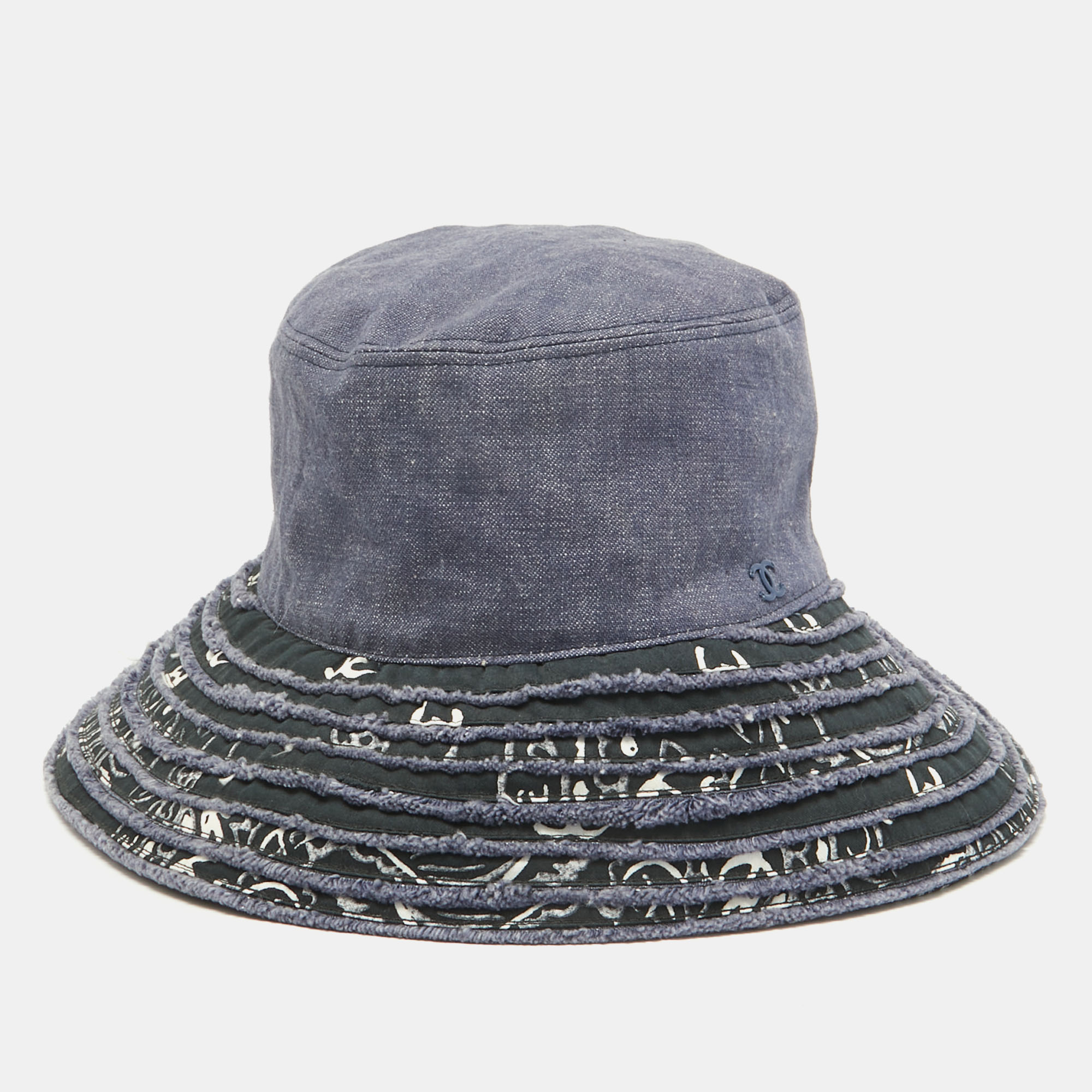 

Chanel Blue Denim Patchwork Bucket Hat Size