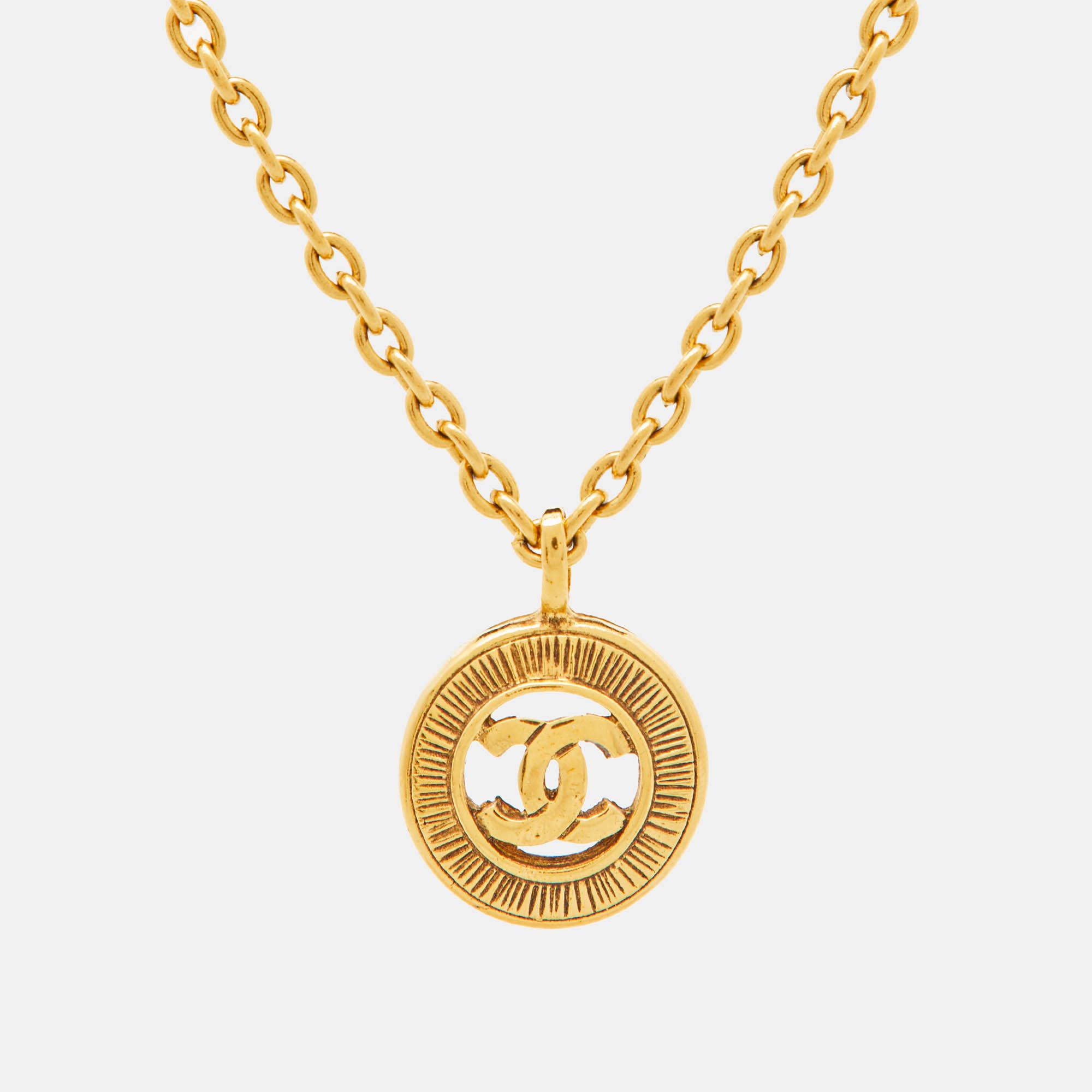 

Chanel CC Gold Tone Necklace