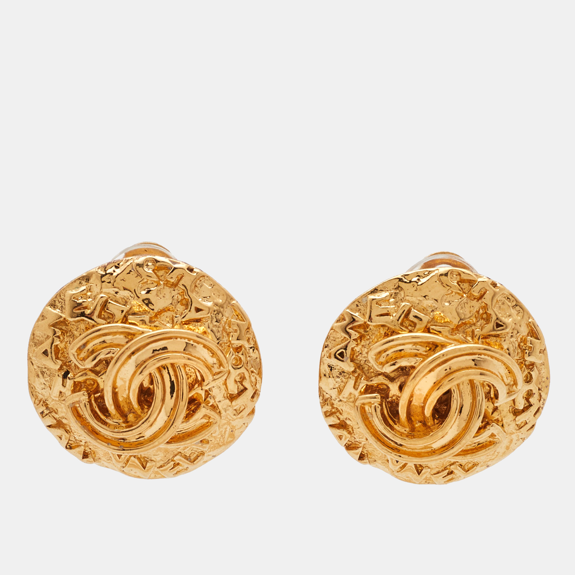 

Chanel CC Vintage Gold Tone Earrings